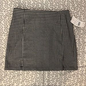 NWT Black and White Gingham Mini skirt